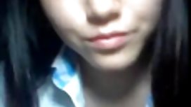 Big titted gothic teen posing at facialized